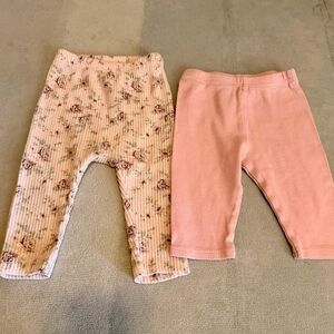 Floral and Pink Kids Leggings Set